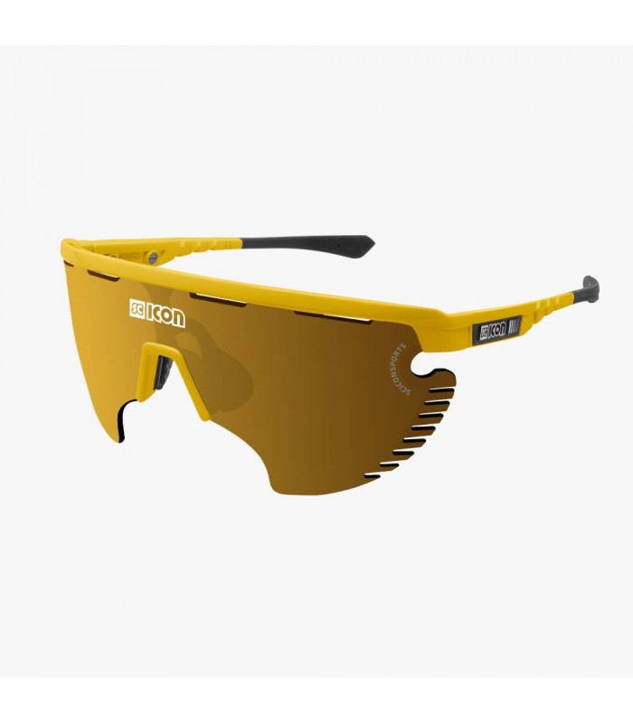 GAFAS SCICON AEROWING LAMON AMARILLO BRILLANTE (LENTE MULTIESPEJO BRONCE)