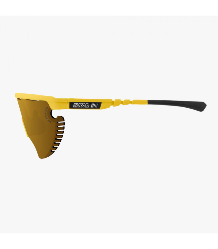 SCICON AEROWING LAMON YELLOW GLOSS SUNGLASSES (MULTIMIRROR BRONZE LENS)