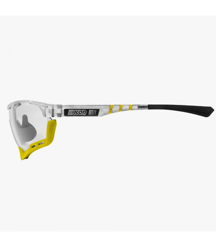 SCICON AEROTECH XL FROZEN WHITE SUNGLASSES (PHOTOCHROMIC SILVER LENS)