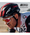 SCICON AEROSHADE XL CRYSTAL GLOSS SUNGLASSES (MULTIMIRROR RED LENS)