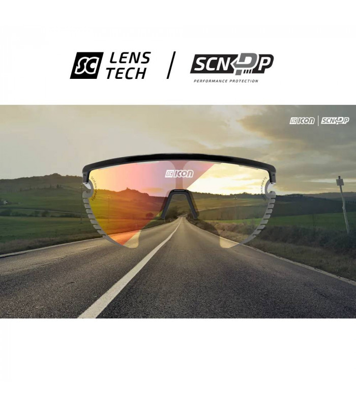 SCICON AEROWING BLACK GLOSS SUNGLASSES (PHOTOCHROMIC SILVER MIRROR LENS)