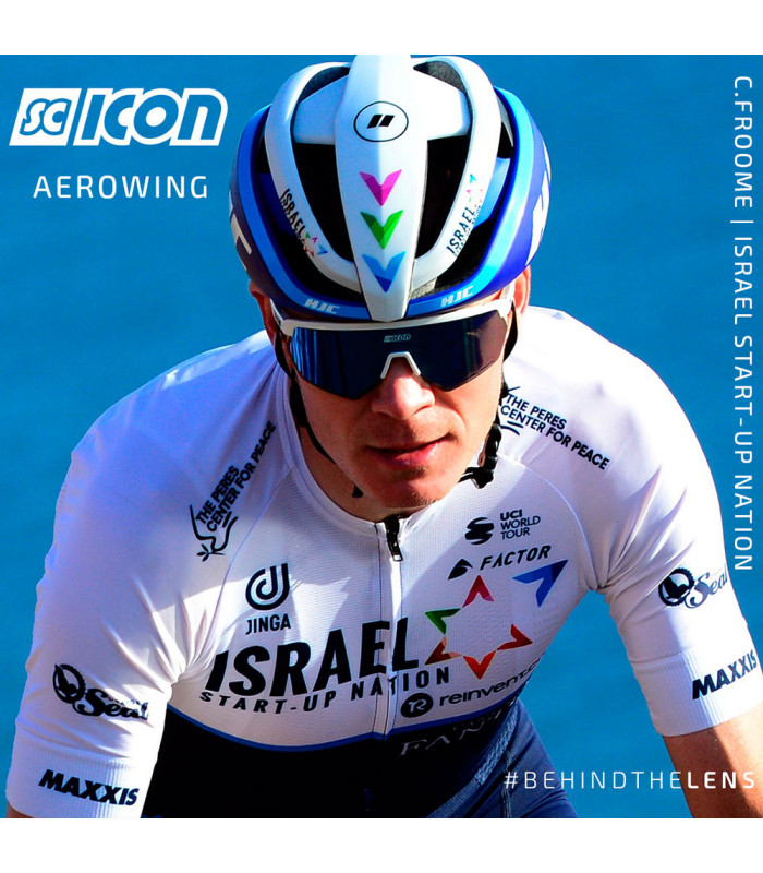 SCICON AEROWING BLACK GLOSS SUNGLASSES (PHOTOCHROMIC SILVER MIRROR LENS)