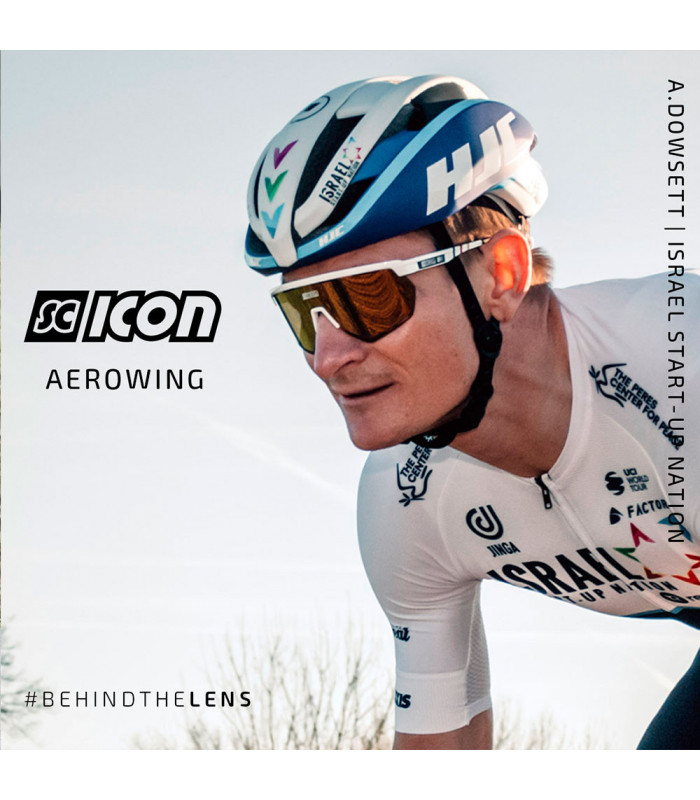 SCICON AEROWING BLACK GLOSS SUNGLASSES (PHOTOCHROMIC SILVER MIRROR LENS)
