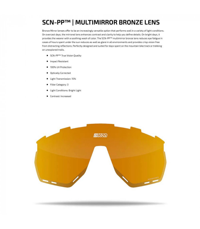GAFAS SCICON AEROWING NEGRO BRILLANTE (LENTE MULTIESPEJO BRONCE)