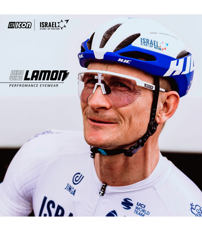 GAFAS SCICON AEROWING LAMON CRISTAL BRILLANTE (LENTE FOTOCROMÁTICA PLATA ESPEJO)