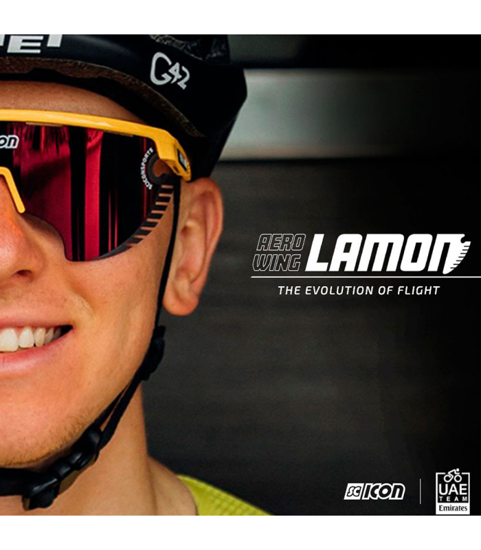 SCICON AEROWING LAMON CRYSTAL GLOSS SUNGLASSES (MULTIMIRROR SILVER LENS)