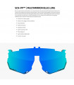 SCICON AEROSHADE XL CRYSTAL GLOSS SUNGLASSES (MULTIMIRROR BLUE LENS)