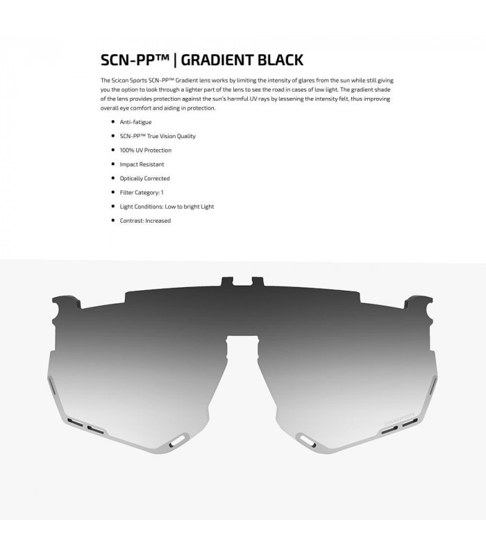 SCICON AEROSHADE XL LOW LIGHT GRADIENT BLACK LENS