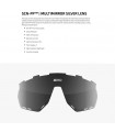 GAFAS SCICON AEROWING NEGRO BRILLANTE (LENTE MULTIESPEJO PLATA)