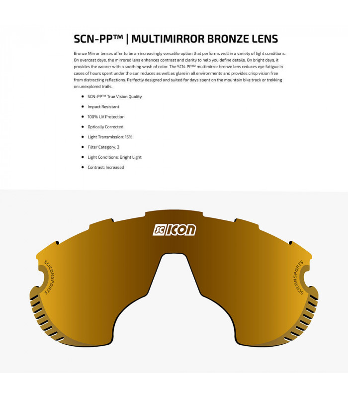 GAFAS SCICON AEROWING LAMON CRISTAL BRILLANTE (LENTE MULTIESPEJO BRONCE)