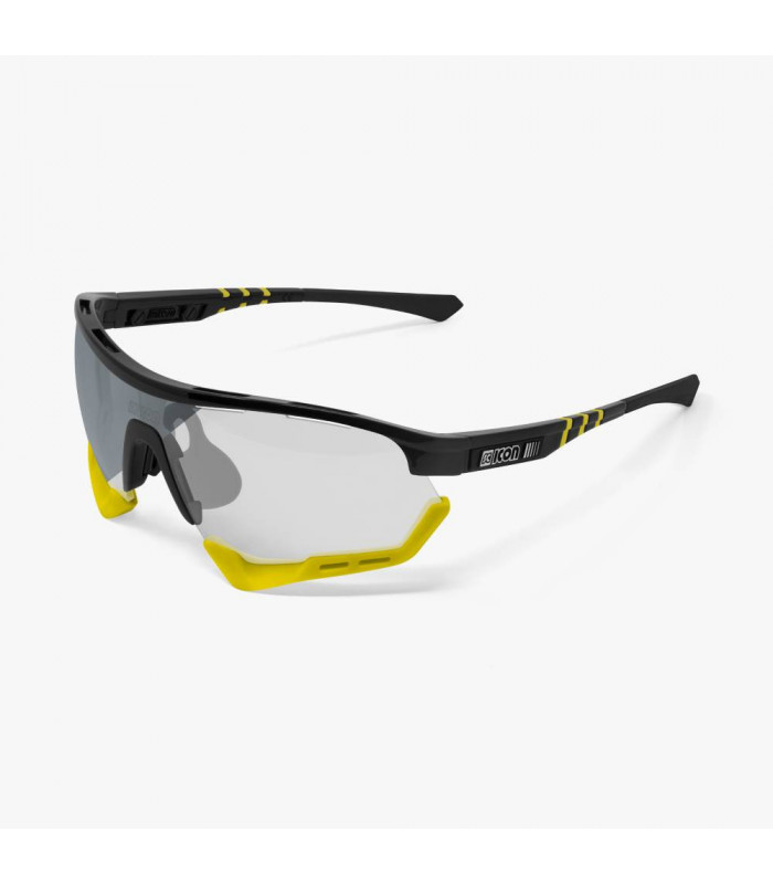 GAFAS SCICON AEROTECH XL NEGRO BRILLANTE (LENTE FOTOCROMÁTICA PLATA)
