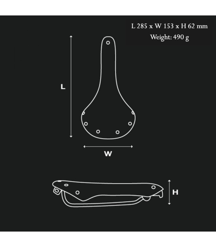 SILLÍN BROOKS B15 SWALLOW (BLACK)
