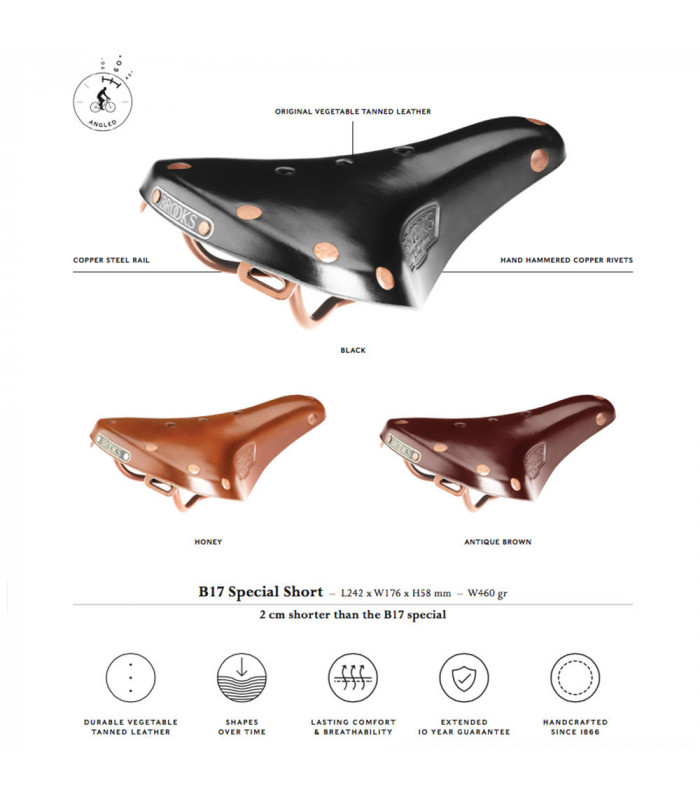 BROOKS B17 SPECIAL SHORT SADDLE (BROWN)