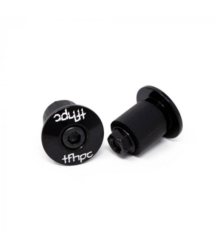 TFHPC ALUMINIUM CNC HANDLEBAR END PLUGS (BLACK)