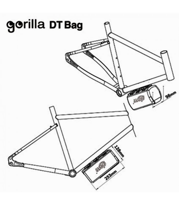 BOLSA TUBO INFERIOR DOM GORILLA (NEGRO)