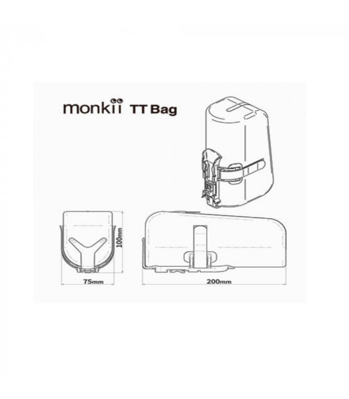 DOM MONKII TOP TUBE BAG (BLACK)