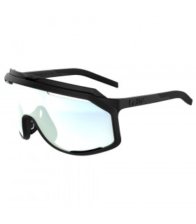 BOLLE CHRONOSHIELD BLACK MATTE SUNGLASSES (PHANTOM CLEAR GREEN LENS)