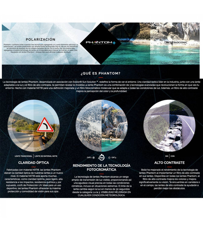 GAFAS BOLLE LIGHTSHIFTER XL BLACK FROST (LENTE FOTOCROMÁTICA PHANTOM BROWN RED)