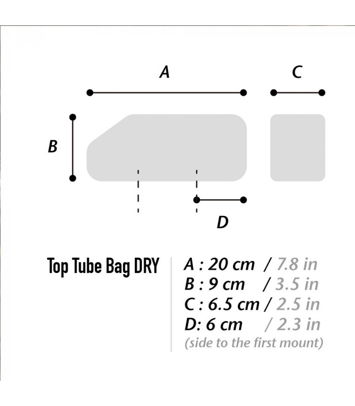 WOHO X-TOURING TOP TUBE DRY BAG (HONEY-COMB IRON GREY)