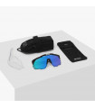 SCICON AEROSHADE KUNKEN CARBON MATT SUNGLASSES (MULTIMIRROR BLUE LENS)