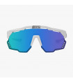 SCICON AEROSHADE KUNKEN WHITE GLOSS SUNGLASSES (MULTIMIRROR BLUE LENS)
