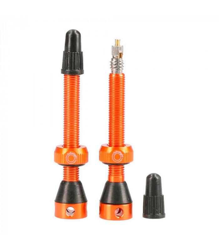 JUEGO VÁLVULAS ALUMINIO TUBOLIGHT (NARANJA) | TopFun.com