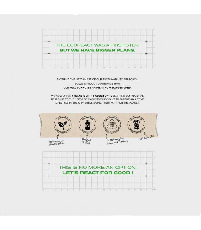 BOLLE ECO REACT MIPS HELMET (DARK GREEN MATTE) | TopFun.com