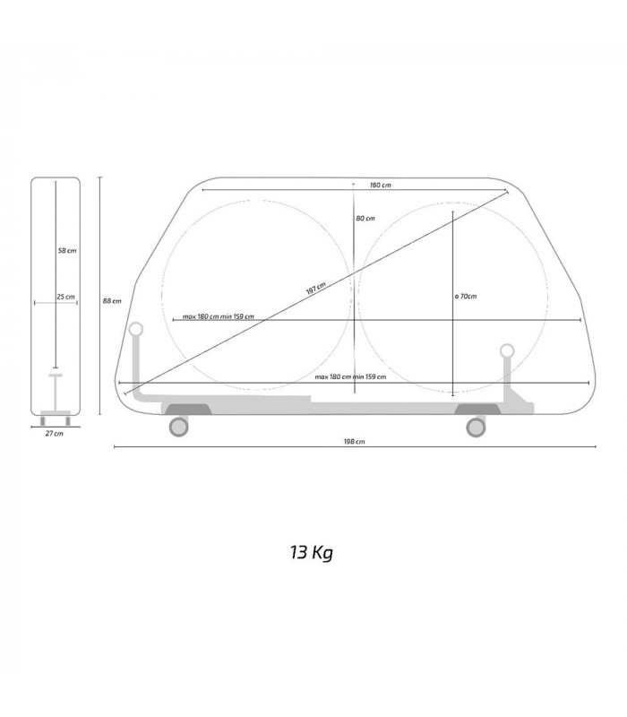 BOLSA PORTABICICLETAS SCICON AEROCOMFORT TANDEM (NEGRO)