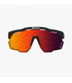SCICON AEROSHADE KUNKEN MONOGRAM CARBON MATT SUNGLASSES (RED MONOGRAM LENS)