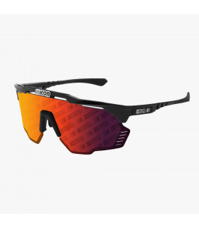 GAFAS SCICON AEROSHADE KUNKEN MONOGRAM NEGRO BRILLANTE (LENTE MONOGRAM ROJO)