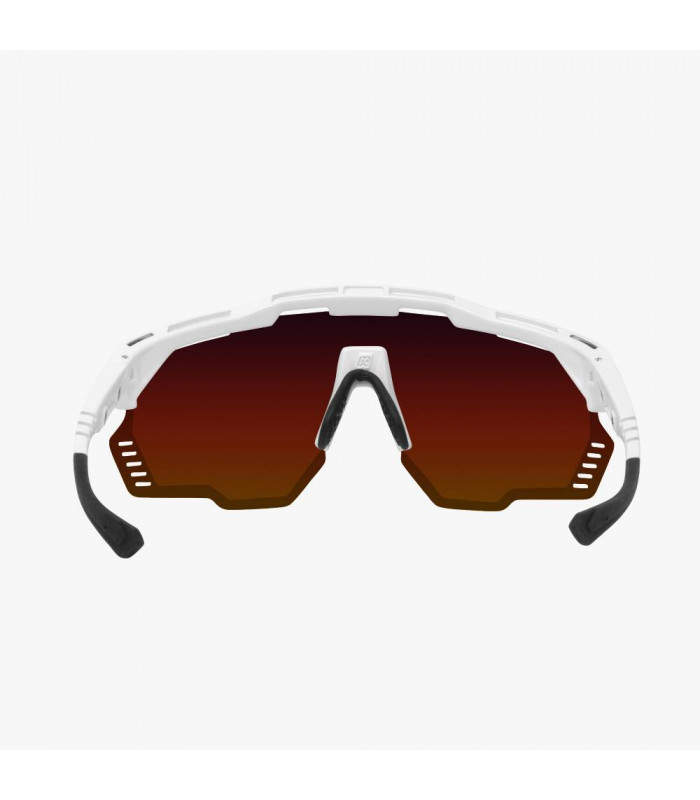 SCICON AEROSHADE KUNKEN MONOGRAM WHITE GLOSS SUNGLASSES (RED MONOGRAM LENS)