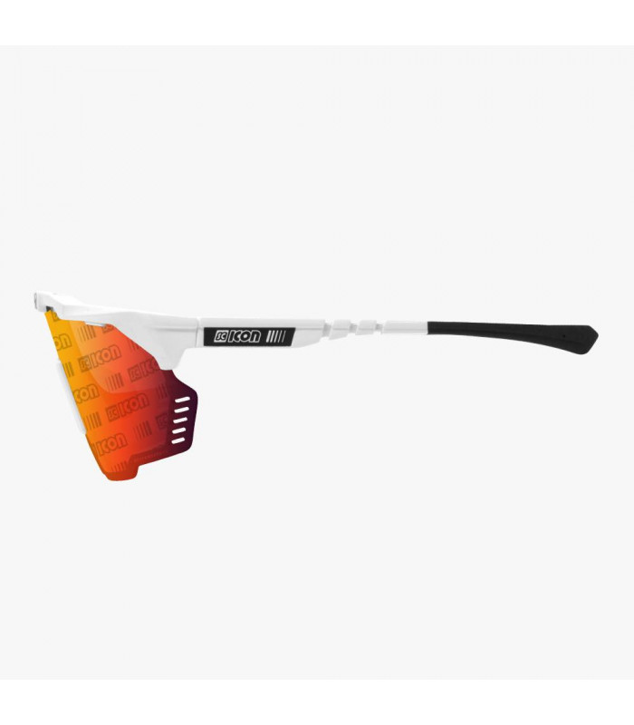 SCICON AEROSHADE KUNKEN MONOGRAM WHITE GLOSS SUNGLASSES (RED MONOGRAM LENS)