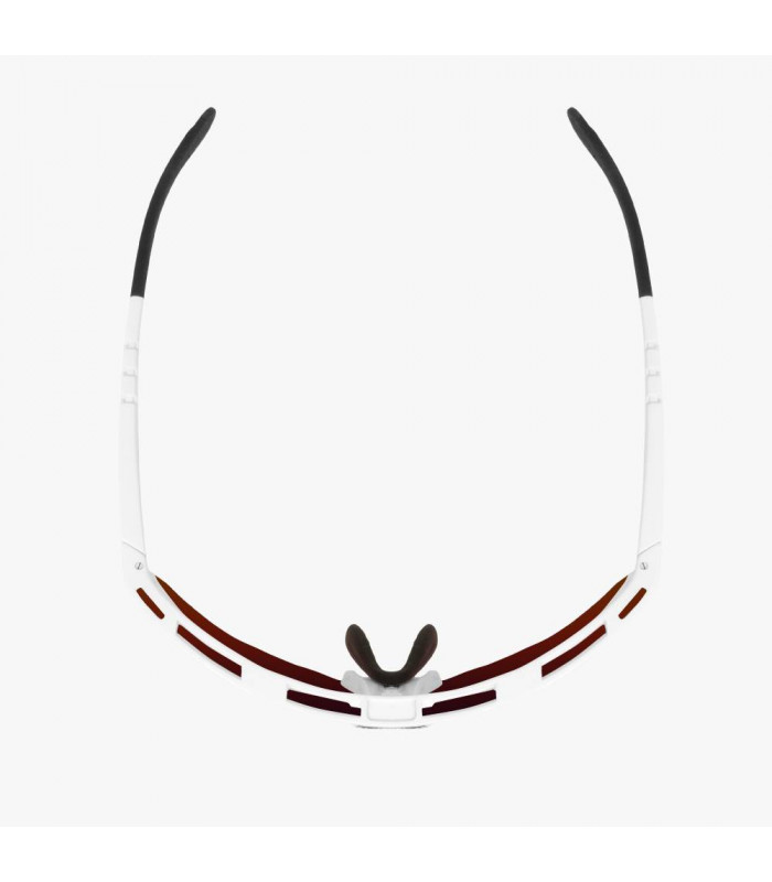 SCICON AEROSHADE KUNKEN MONOGRAM WHITE GLOSS SUNGLASSES (RED MONOGRAM LENS)