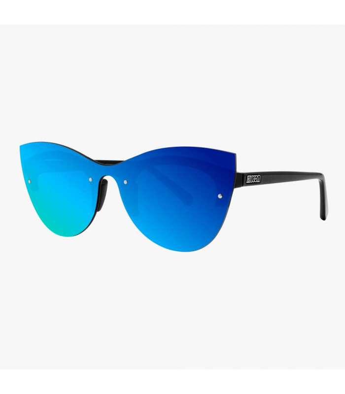 SCICON PHANTOM BLACK GLOSS SUNGLASSES (MULTIMIRROR BLUE LENS)