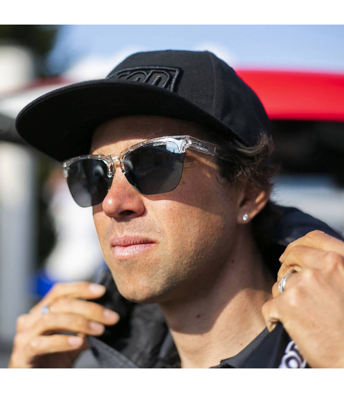 SCICON GRAVEL BLACK GLOSS SUNGLASSES (MULTIMIRROR RED LENSES)