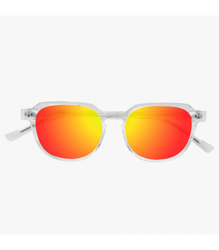 SCICON VERTEX CRYSTAL GLOSS SUNGLASSES (RED MULTIMIRROR LENSES)