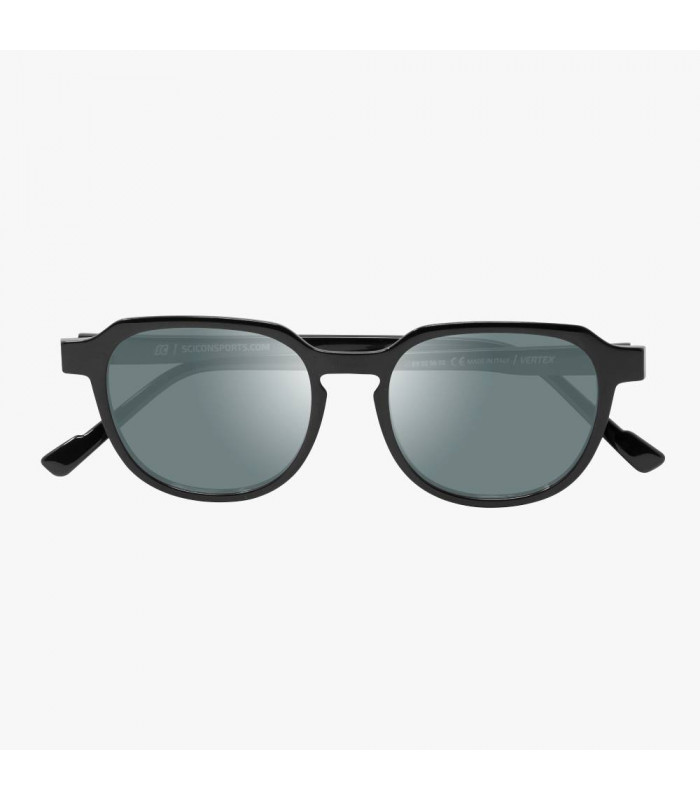 SCICON VERTEX BLACK GLOSS SUNGLASSES (SILVER MULTIMIRROR LENSES)