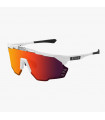 SCICON AEROSHADE KUNKEN WHITE GLOSS SUNGLASSES (MULTIMIRROR RED LENS)