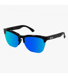 SCICON GRAVEL BLACK GLOSS SUNGLASSES (MULTIMIRROR BLUE LENSES)