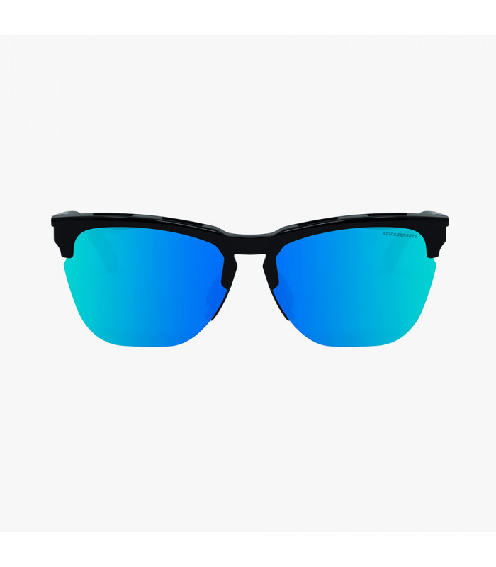 GAFAS SOL SCICON GRAVEL NEGRO BRILLANTE (LENTES MULTIESPEJO AZUL)