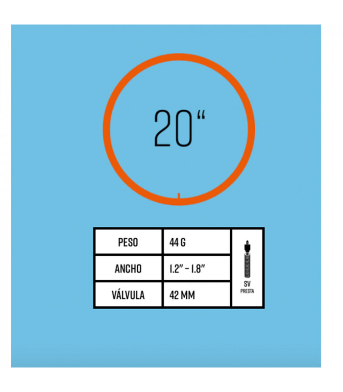 TUBOLITO TUBO-FOLDING SV TUBE (20" x 1.2"-1.8")