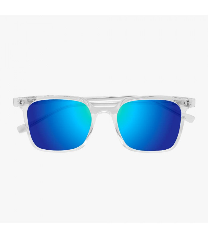 SCICON VERTEC CRYSTAL GLOSS SUNGLASSES (MULTIMIRROR BLUE LENSES)