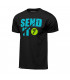 CAMISETA SEVEN SEND IT (NEGRO/CYAN)