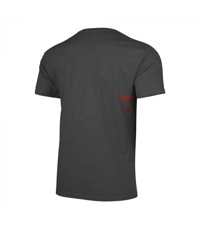 SEVEN DOT T-SHIRT (CHARCOAL/ORANGE)