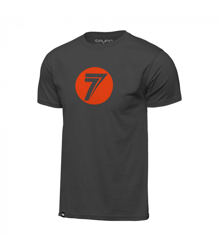 CAMISETA SEVEN DOT (CARBÓN/NARANJA)