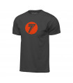SEVEN DOT T-SHIRT (CHARCOAL/ORANGE)