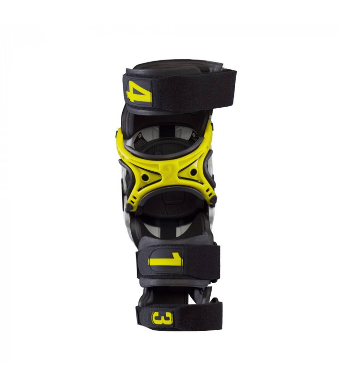MOBIUS X8 KNEE BRACES (WHITE/ACID YELLOW)
