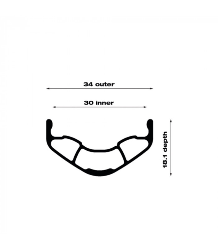 RUEDA DELANTERA WTB PROTERRA TOUGH i30 29"TCS 2.0 (110x15 MM, 32 AGUJEROS, 6-TORNILLOS, DB)