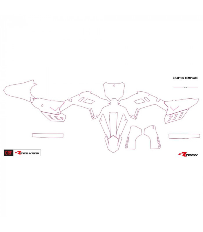 KIT PLÁSTICOS RTECH REVOLUTION HONDA CRF (2021-2024)