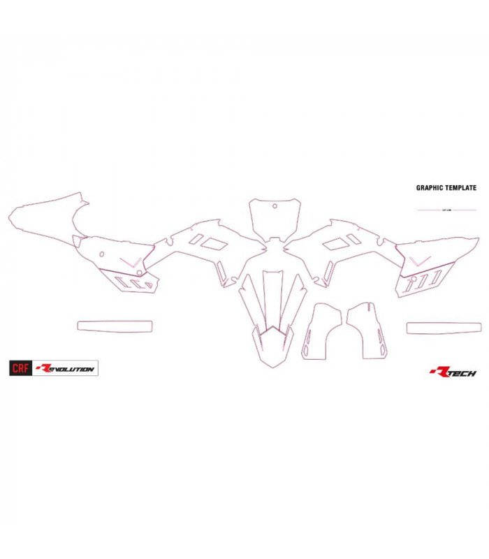 RTECH REVOLUTION PLASTICS KIT HONDA CRF (2021-2024)